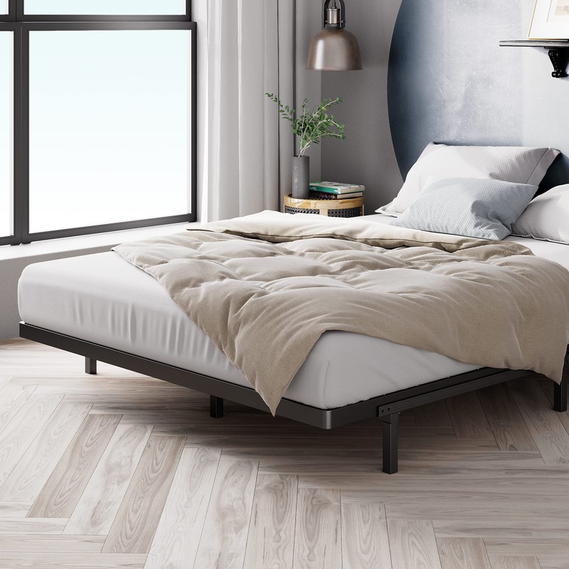 ZINUS Queen Quick Lock Bunkie Board, Box Spring & Bed