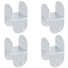 GBGS 4 Pcs 4x4 Post Caps Tie Bracket,14 Gauge Post