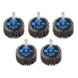 Sealey Ø40 x 20mm Abrasive Flap Wheel Ø6mm Shaft 40Grit - Pack of 5 FW4020405