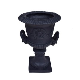 roomfitters MGO Garden Urn Planter for Indoor and Outdoor Spaces, Antique-Inspired Durable Design, Elegant Finish, Black