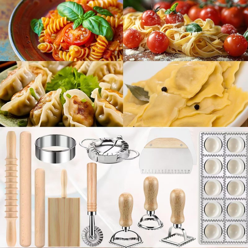 14 Pieces Pasta Making Tools Set, Ravioli Mold Set, Ravioli