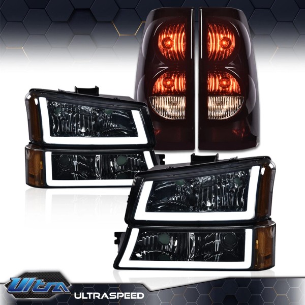 PIT66 Fit For 2003-2006 Chevy Silverado Smoke Amber LED DRL