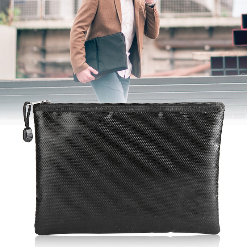 27 x 16cm Waterproof Fireproof File Document Organizer Storage Bag