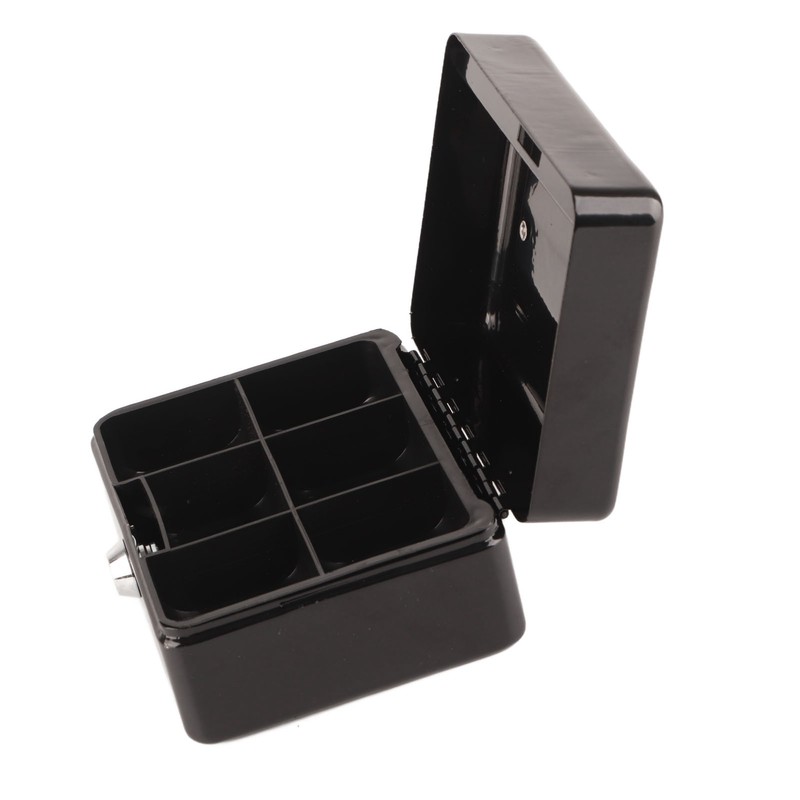 Metal Cash Box 6 Compartments High Safety Money Box with
