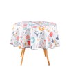 Softness Indoor Kitchen Tablecloth Round (Diameter 160 cm) Colourful Printed