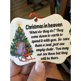 Unbranded NEW Scallop Edge Memory Tree Ornament CHRISTMAS IN HEAVEN They will be HERE