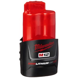 Milwaukee 48-11-2401 - Batería de iones de litio compacta OEM M12 REDLITHIUM de 12 voltios 1.5 amperios con protección contra sobrecarga para herramientas eléctricas inalámbricas