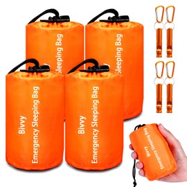 Emergency Sleeping Bag Survival Bag, Cymuber Portable Waterproof Thermal Bivy Sacks Tac Bivvy Bags,Camping Mylar Sleeping Bag Survival Gear Emergency Blankets Survival Shelter