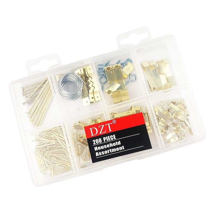 200 Pieces Picture Frames Hanging Hooks Set,Medium Photos Hangers Assortment