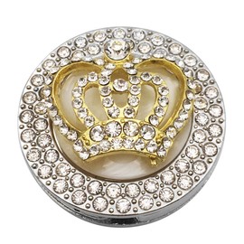 Reizteko Purse Hook, Shining Double Row Rhinestone Queen Crown Foldable Handbag Purse Hanger Hook Holder for Tables (Pink)