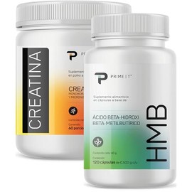 Primetech Nutrition HMB Cápsulas 120 Porciones Con 500 Mg Y CREATINA Monohidratada Micronizada 60 Servicios De 5 gr, Incrementa Musculatura En...     