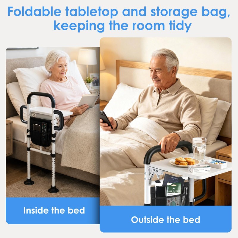 AMOVO Bed Rails for Elderly Adults Safety ASTM Certified 600LBS