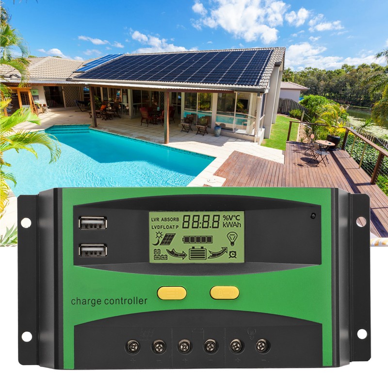 Solar Charge Controller Automatic Recognition LCD Screen Current Display Intelligent
