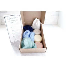 Soap Felting Kit - DIY Wool Wrapped soap Three bar kit