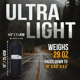 Inicio Outfitters Ultralight Camping Sleeping Pad, Sleeping Mat for Backpacking, Rugged Camping Mat, Inflatable Camping Mattress, Inflation Pump Sack & Repair Kit Included