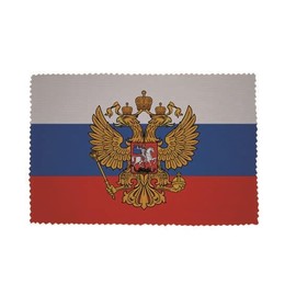 U24 Brillenputztuch Russland mit Adler Fahne Flagge Glasreinigungstuch Microfasertuch