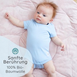 Bramble & Bear, 3-6 Pack Short Sleeve Baby Bodysuits, Unisex Organic Cotton Baby Bodysuits for 0 3 Years, Comfortable Baby Bodysuits for Boys and Girls, Soft, Comfortable, Cute