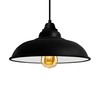 DC VOLTAGE Metal Ceiling Lamp Shade Black Inner White 32cm