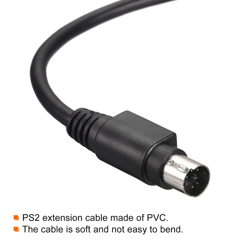 MECCANIXITY PS/2 Mouse and Keyboard Extension Cable 6 Pin 3.28