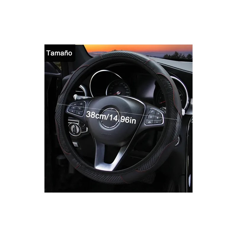 Funda Cubre Volante Deportivo Protector Antiderrapante Auto