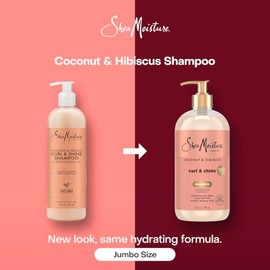 Champ SheaMoisture SilconeFree para cabello ondulado y champ sin parabenos de hibisco, coco, 24 onzas lquidas                                         