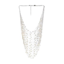 Layered Sophistication Cultured Freshwater White Pearls Necklace
