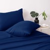 Hafaa Pillow Cases 2 Pack Brushed Microfiber Plain Navy Pillowcases