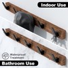IURRDOP 17 Inch Walnut Wood Wall Mounted Coat Rack with