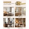 1 Pack Champagne Bronze Door Handle Square Doorknob with Lever