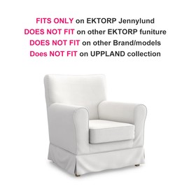 TLYESD Jennylund Armchair Cover Replacement for IKEA Jennylund Chair Cover, Ektorp Jennylund Slipcover Only! (White