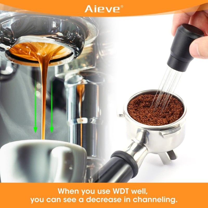 AIEVE WDT Tool, Espresso Distribution Tool Coffee Distributor Needle with