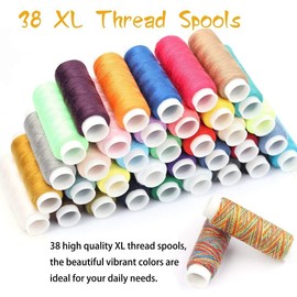 Inscraft Sewing Set, Sewing Set, 183 Piece Set, 38 Colors Sewing Tools, Portable Sewing Machine Accessories, DIY Art Sewing, Sewing Practice, Garment Repair, Embroidery, Handicraft, Portable, Convenient Storage Case, Home Economics, Adults, Home Use, Tra