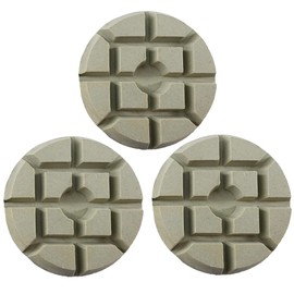 3" Resin Bond Diamond Polishing Pads, White Resin, Set of 3, Wet Only, 200 Grit