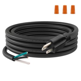 firmerst 12awg 20ft 3 프롱 전원 5-15p 듀티 u2013125v 12/3 헤비 플러그, nema 교체용 단자, 케이블, 코드 110 sjtw 나사 [10 Feet] Firmerst 12AWG 20FT 3-Prong Power 5-15P Heavy Duty U2013125V 12/3 Plug, NEMA Replacement Terminal, Cable, Cord 110 SJTW Screw [10 Feet]