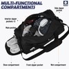 BECOJADDE Gym Bag for Women Men with Shoe Compartment &