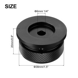 MECCANIXITY 2PCS Aluminium Potentiometer Knobs 1/4"x1.5", Universal Top Hat Knobs Volume Tone Control Knob with Set Screw for Guitar Bass, Black