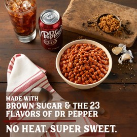 SERIOUS Bean Co Sweet and a Bit Sassy Dr Pepper Baked Beans, Canned Baked Beans made with White Beans, Vegan Beans, Ready to Serve Beans, (16.0 oz (908g) 12 Pack)
