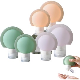 Botellas de Viaje para Artículos de Tocador, 6PCS Botellas de Viaje de Silicona, Contenedores de Viaje, Silicona Reutilizable, Contenedores Exprimibles, Prueba de Fugas