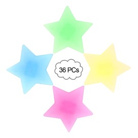 Star Bike Wheel Spokes Bead, Bike Spoke Beads Plastic Clip Colored Children Plastic Bicycle Spokey Accessories for Childrens Bike Spokes Attachments Wheel Decorations 36 Pieces