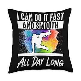 Shadow Parkour Clothing Equipment Shirts CB Parkour Freerunning Traceur Athlete I Can Do It Fast and Throw Pillow, 18x18, Multicolor