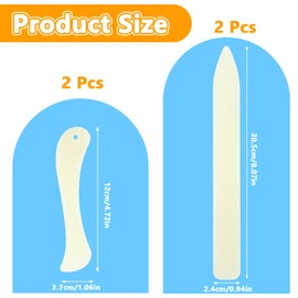 Ymapinc 4 pcs Bone Folders, Crease Makers Plastic Paper Folding Tool Creaser Bookbinding Tools for Making Paper Crafts Quilting Leathercraft Bookbinding