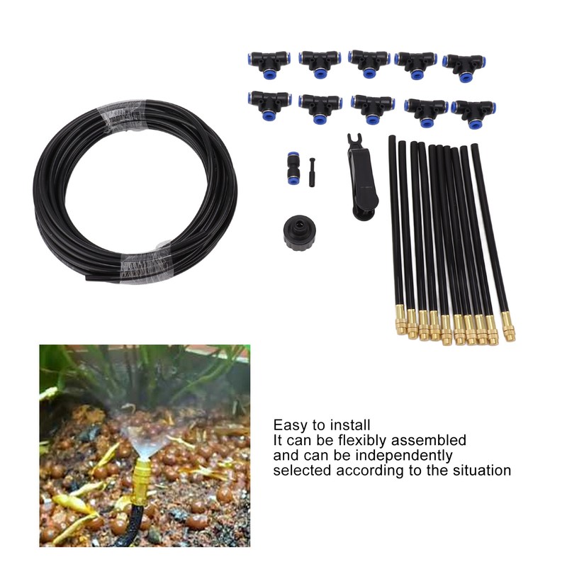 Above Ground Sprinkler System with 360 Degree Adjustable Bendable Nozzle