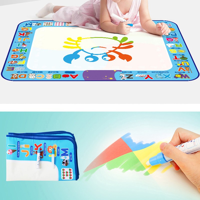 Children Kids Magic Doodle Mat Graffiti Carpet Water Painting Mats
