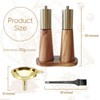Gold Salt and Pepper Grinder Set,Wooden Pepper Grinder, Manual Salt
