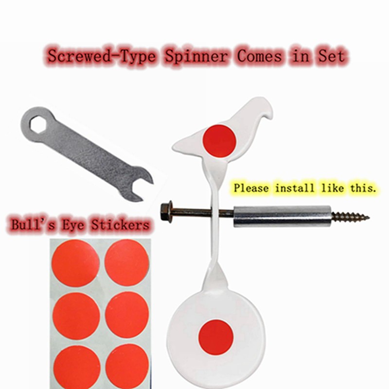 Wingswinmax Small Spinner Air Gun Target Red Bird Visible Target