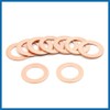 A ABSOPRO 15mm Inner Dia Copper Washers Flat Car Sealing