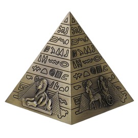 Gazechimp Metal Egyptian Pyramid Model Figure Statue for Home Office Decoration - Bronze