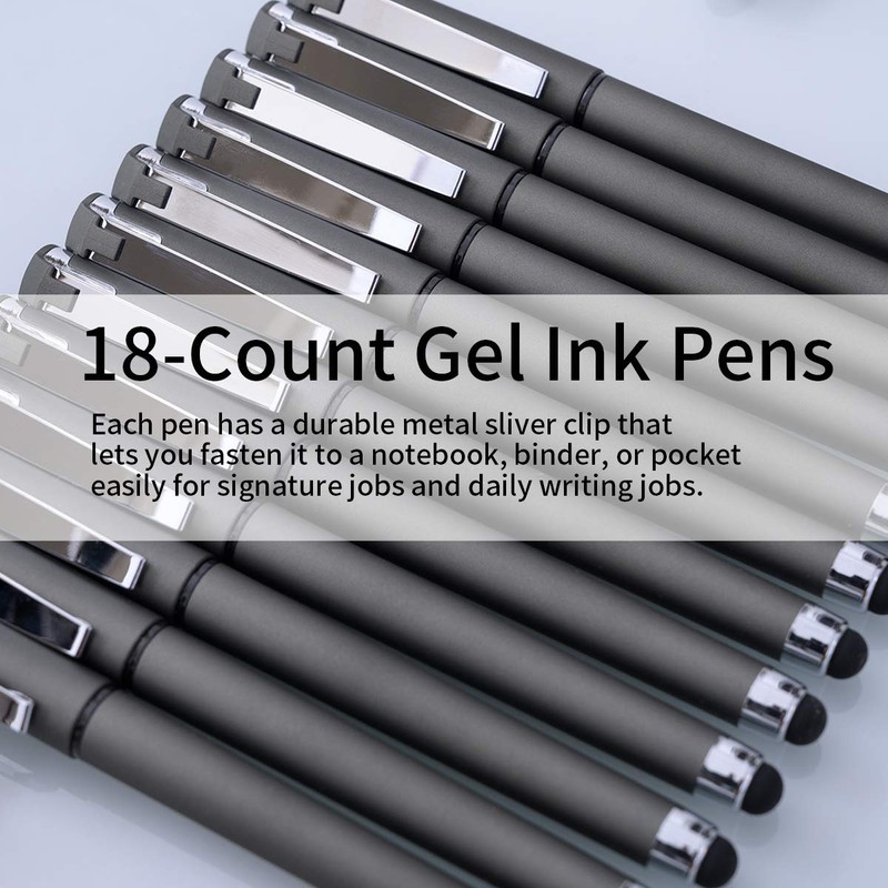MiSiBao 0.7mm Black Ink Gel Ink Rollerball Pens 2 in