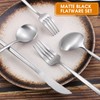VANVRO Matte Silverware Set, 20-Piece Stainless Steel Flatware Set, Tableware