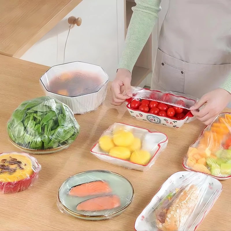 300 Pcs Reusable Elastic Food Covers –Stretchable Bowl & Plate